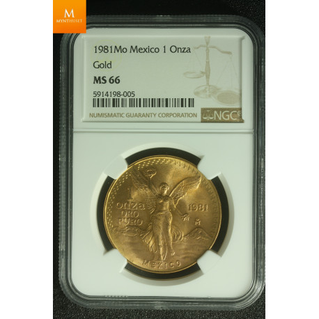 MEXICO 1981 GULL 1 ONZA LIBERTAD KVALITET 0 NGC MS 66