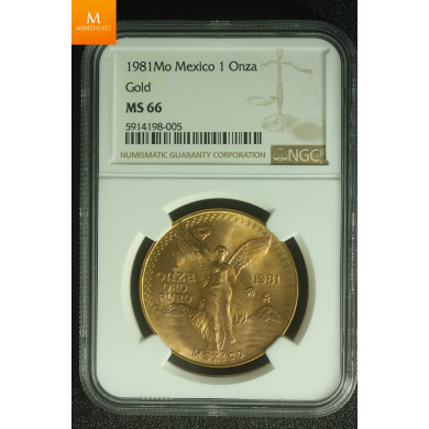 MEXICO 1981 GULL 1 ONZA LIBERTAD KVALITET 0 NGC MS 66
