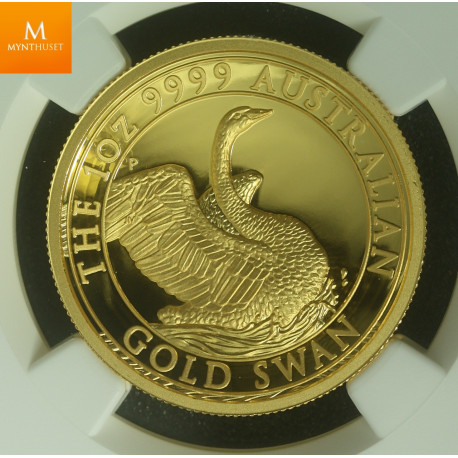 Australia 2020P 100 dollar gull Swan high relief kvalitet proof, NGC PF70 UCAM Sjelden