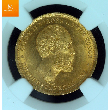 20 kroner OII kvalitet 0 , NGC MS67