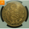 Peru gull 100 Soles 1954 kvalitet 0/01, NGC MS64 Nydelig stor gullmynt