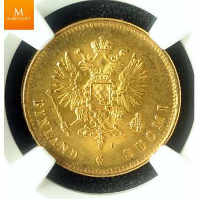 Finland Russia 20 Markkaa 1910 L kvalitet 0, NGC MS66