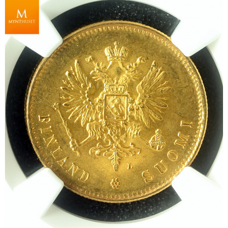 Finland Russia 20 Markkaa 1910 L kvalitet 0, NGC MS66