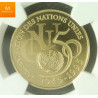 France 5 francs 1995 gold United Nations kvalitet proof, NGC PF70 UCAM lavt opplag!