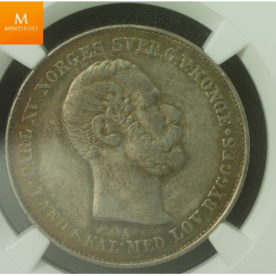 1/2 Speciedaler 1862 kvalitet 1+ , NGC AU53