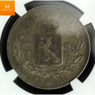 1/2 speciedaler 1846 kvalitet 1+ , NGC AU53