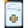 20 kroner/ 5 sp 1874 kvalitet 0/01 NGC MS64
