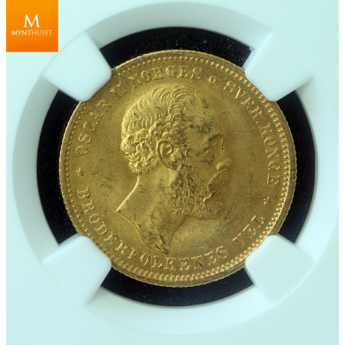 20 kroner 1878 kvalitet 0/01, NGC MS65