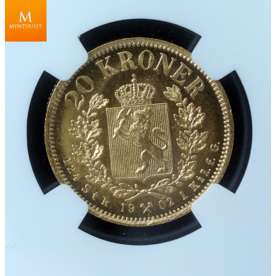 20 kroner 1902 kvalitet 0/01, NGC MS66