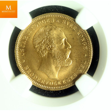 20 kroner 1875 kvalitet 0 , NGC MS66