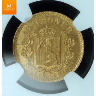 10 kroner 1877 kvalitet meget pen 0/01, NGC MS66