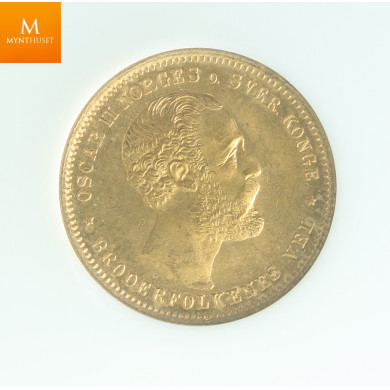 20 kroner/ 5 sp 1875 kvalitet 0/01 , NGC MS64