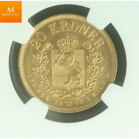 20 kroner 1902 kvalitet 0/01, NGC MS66