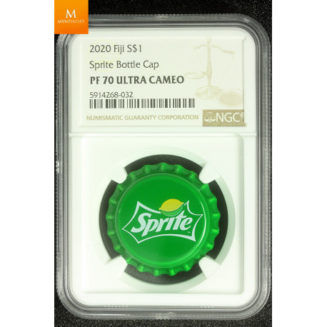 Fiji 2020 sølv 1 dollar Sprite kvalitet proof, NGC PF70 UC