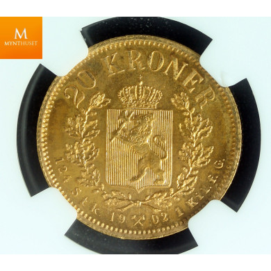 20 kroner 1902 kvalitet 0/01, NGC MS66