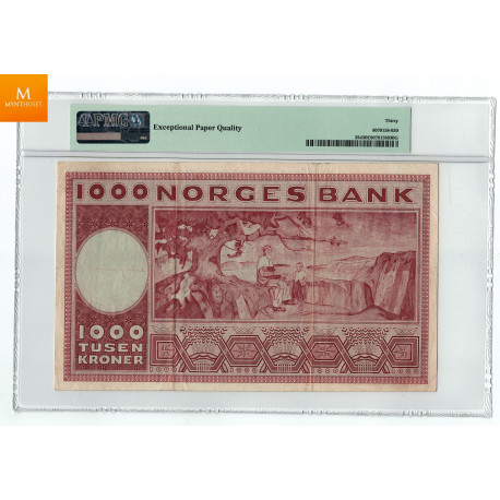 1000 kroner 1965 kvalitet 1-/1 , PMG VF30 EPQ