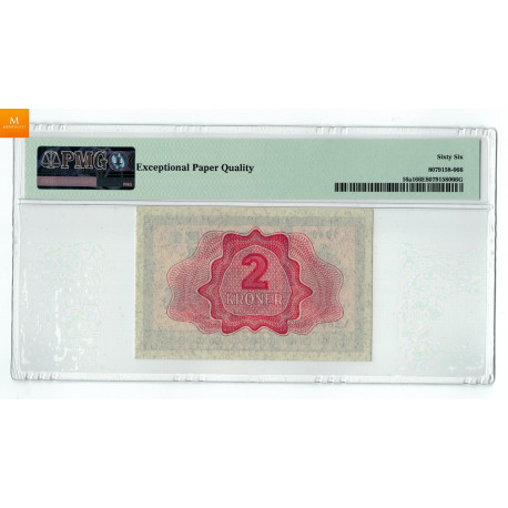 2 kroner 1940 A kvalitet 0, PMG MS66 EPQ