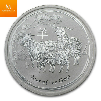 Australia 1/2 oz 2015 sølv Lunar Goat kvalitet: BU (Colorized)