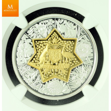 AUSTRALIA 2001 20 DOLLARS GOLD/SILVER PROOF COIN - CENTENARY OF FEDERATION NGC PF70 UCAM