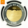 MEXICO 100 PESOS 2006MO BIMET GOLD/SILVER PROOF NGC PF70 UCAM