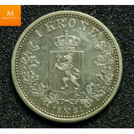 1 krone 1881 kvalitet 1+ godt år