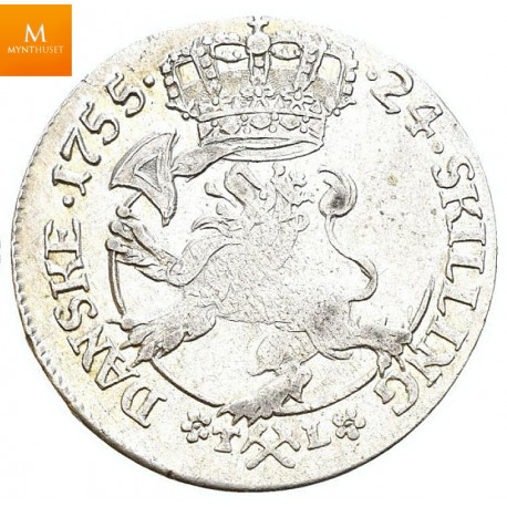 24 skilling 1744 kvalitet 1+ Ex OMG