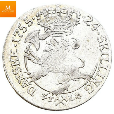 24 skilling 1744 kvalitet 1+ Ex OMG