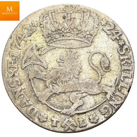 24 skilling 1744 kvalitet 1+ Ex OMG