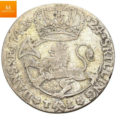 24 skilling 1744 kvalitet 1+ Ex OMG