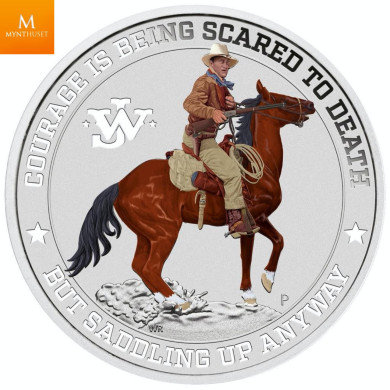 Tuvalu John Wayne 2021 1 oz  .9999 Sølv mynt i kvalitet BU