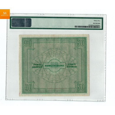 50 krone 1947 kvalitet 1/1+ , PMG VF35