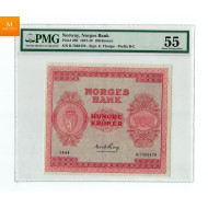 100 kroner 1949 B kvalitet svak 01, PMG AU55