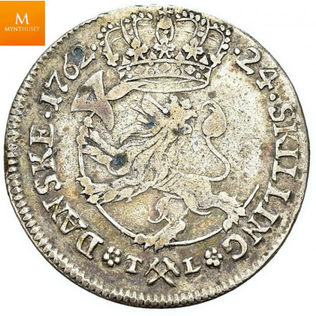 24 Skilling 1762 kvalitet 1/1+ EX OMG