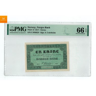1 krone 1917 kvalitet 0 , PMG MS66 EPQ