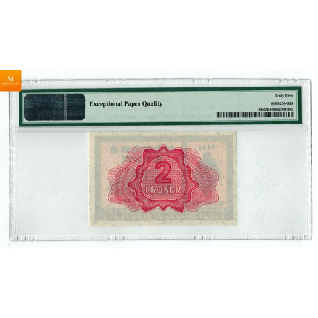 2 kroner 1949 G.1986441 kvalitet 0 , PMG MS65 EPQ