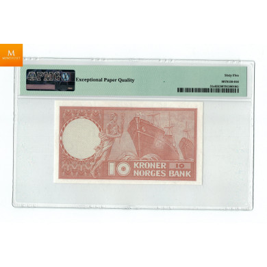 10 kroner 1970 X.4960947, kvalitet 0 , PMG MS65 EPQ