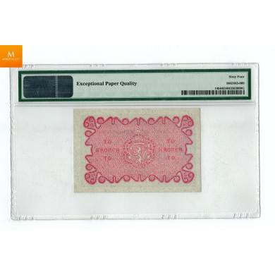 2 kroner 1922 kvalitet 0/01, PMG MS64 EPQ