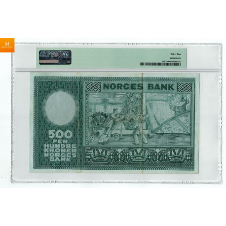 500 kroner 1966 A.2274235 kvalitet 1, PMG VF35