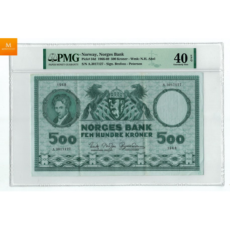500 kroner 1966 A.2274235 kvalitet 1, PMG VF35