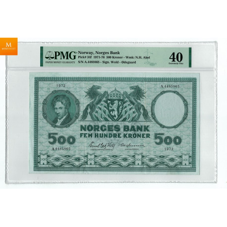 500 kroner 1966 A.2274235 kvalitet 1, PMG VF35