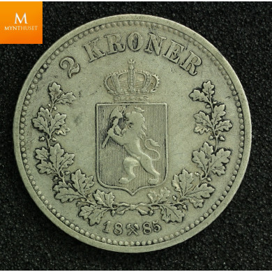 2 kroner 1885 kv 1/1+