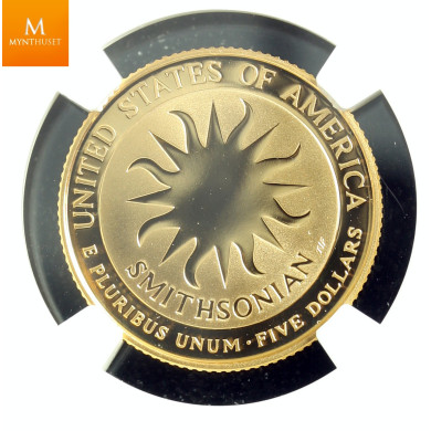 USA 5 dollar 1996 W SMITHSONIAN INSTITUTION kvalitet proof, NGC PF69