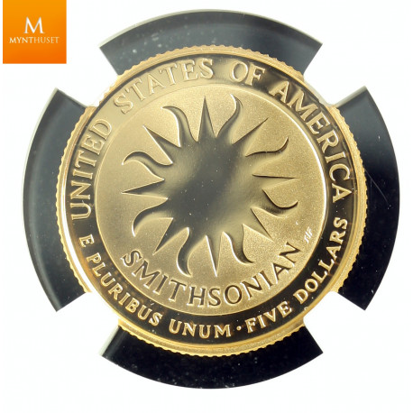 USA 5 dollar 1996 W SMITHSONIAN INSTITUTION kvalitet proof, NGC PF69