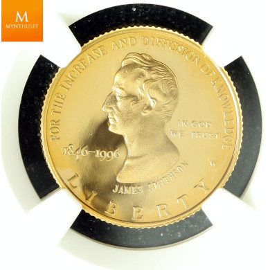 USA 5 dollar 1996 W SMITHSONIAN INSTITUTION kvalitet proof, NGC PF69