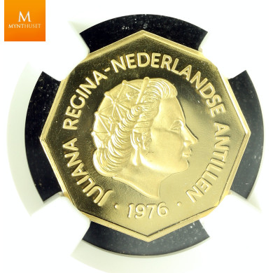 NETHERLAND ANTILLES 1976 200 GULDEN NGC KVALITET PROOF, PROOF 68 UC
