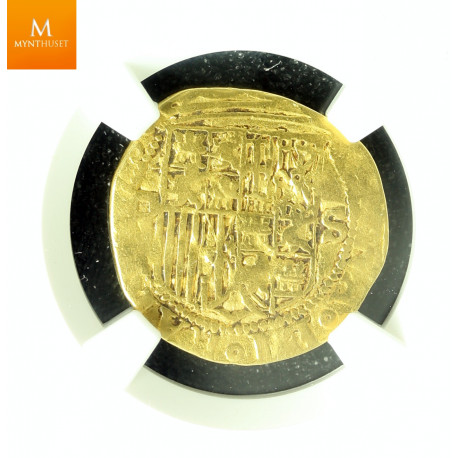 "Pirat mynt" Spania 1516-56 Escudo Seville Square D to lef kvalitet VF