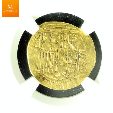 "Pirat mynt" Spania 1516-56 Escudo Seville Square D to lef kvalitet VF