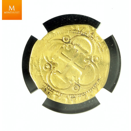 "Pirat mynt" Spania 1516-56 Escudo Seville Square D to lef kvalitet VF