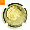 SINGAPORE 2000 GOLD 20 DOLLAR 1/2oz LUNAR YEAR OF THE DRAGON COIN KVALITET PROOF, NGC PF70 ULTRA CAMEO LAVT OPPLAG