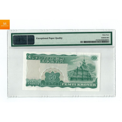 50 kr 1977 Z Erstatningssedel i kvalitet 0, PMG MS64EPQ